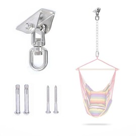 zalati Swing Hanger Hammock Brackets 250KG Capacity SUS304 Stainless Steel Heavy Duty for Swing Chairs Sandbag Hanging - 360° Rotation