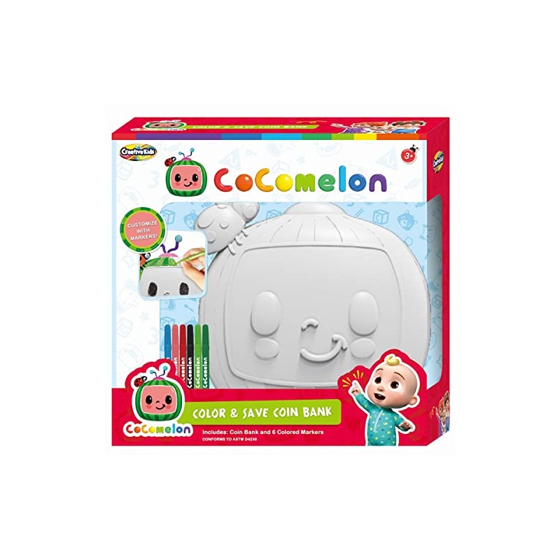 Creative Kids Cocomelon Paint Your Own Coin Bank (653899045623)