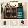 LED Wine Bar Cabinet Storage Sideboard Buffet Cabinet with Doors