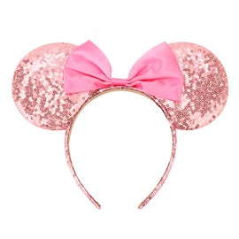 DRESHOW Mouse Ears Bow Headbands Glitter Party Decoration Cosplay Costume for Girls & Women