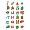 Christmas Advent Stickers, 1-24 Christmas Card Envelope Stickers, Sealing Stickers