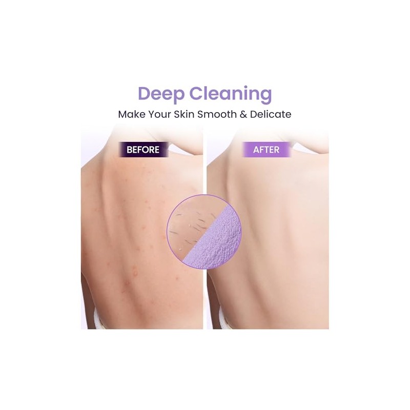 Toalla exfoliante de espalda de doble cara, 3 piezas, exfoliante