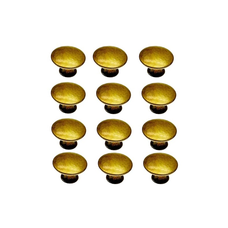 M MIMHOOY 12 Pack Cabinet Knobs Yellow Bronze Knobs for