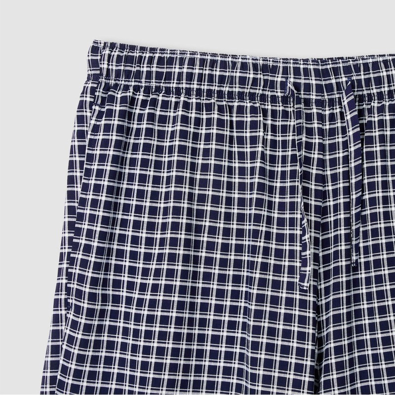 JAJU [JAJU] Men's Rayon 5-Length Pajama Pants 2-Pack_Dark Navy