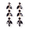 Rhinestone Wedding Earrings for Women Dress Silver Black Hot Pink