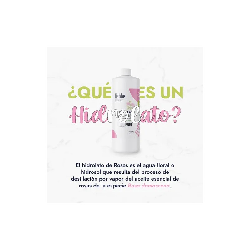 Agua De Rosas Sin Colorantes Tónico Facial Hidrolato 500ml