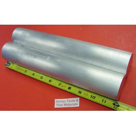 2 pieces 2" ALUMINUM ROUND 6061 ROD 12" long 2.000" Solid NEW Lathe Bar Stock