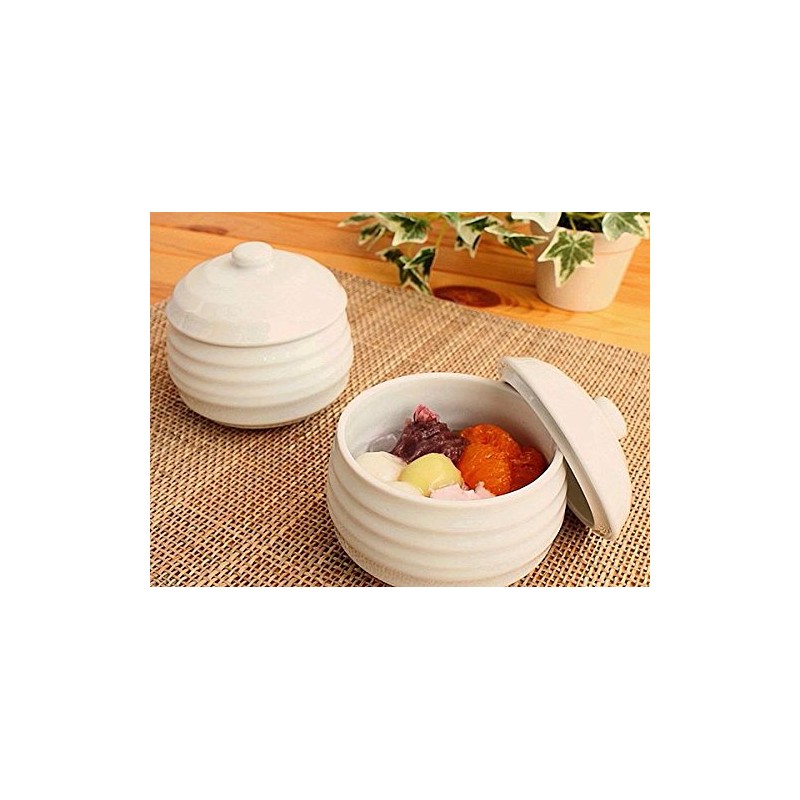Acorn White Cup with Lid (Japanese Tableware, Western Tableware, White