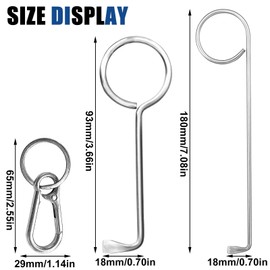 GZcaiyun Professional Lock Pick Set, 3 Pieces Deadlock Keys Universal Opens Almost Any Door, Universal Key for Room Doors, Door Opening Tool, Universal Keys, with Key Ring