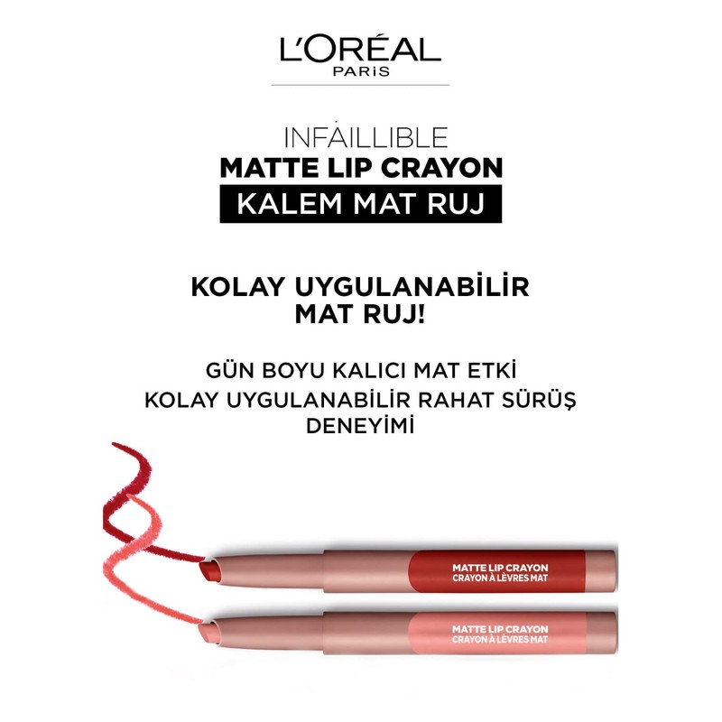 L'Oréal Paris Infallible Matte Lip Crayon Lipstick 103 Maple Dream
