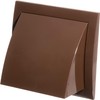LIRAST 4 inch Outdoor Dryer Vent Cover Brown - ABS