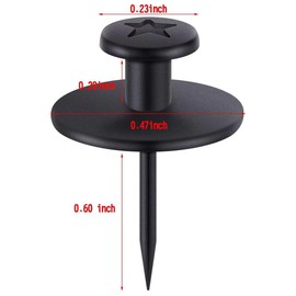 Tapestry Wall Hanging Kit - 30 PCS Double Headed Thumb Tacks | No Damage Push Pins for Wall Decor, Wall Art & Cork Board | Renter Friendly Home Office Decor (Black)