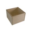 Wooden Condiment Holder Square, Natural Wood - by Chabrias Ltd