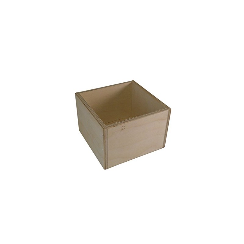 Wooden Condiment Holder Square, Natural Wood - by Chabrias Ltd