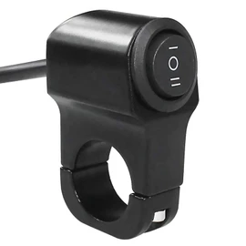 YFFSFDC Motorcycle Switch Waterproof 12V 22mm Headlight Fog Spotlight Handle Switch Easy Installation for Handlebar Auto Bike 1 Pack (ON/OFF/ON 12V 22mm)