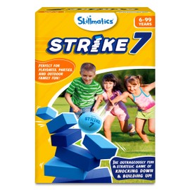 Skillmatics Outdoor Game for Kids - Strike 7, Sports Toys, Yard Games, Fun for The Family, Dodge & Stack, Gifts for Boys & Girls Ages 6, 7, 8, and Up