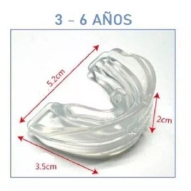 ParaTO2 Guarda Bucal Infantil 3-6 Años Gel Silicona Edad Prescolar