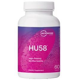 Microbiome Labs Microbiome Labs HU58 Bacillus Subtilis Probiotics for Women and Men - High Potency Spore Probiotic for Digestive Health & Immune Support - Daily Capsules with 10 Billion CFU (60 Capsules)
