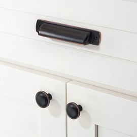 khtumeware 10 Pack 3" Drawer Pulls Oil Rubbed Bronze Cabinet Cup Pulls Kitchen Hardware Cabinet Handles Drawer Handles Knobs 3 inch Hole Center
