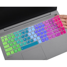 Colorful Keyboard Cover for 2024 2023 Lenovo Yoga 7i 15.6 16"/ Lenovo ideaPad 1 1i/ideaPad 3 3i 5 5i 15.6, IdeaPad Flex 5 5i 15.6 16, ideaPad Slim 7 15.6, ThinkBook 15 G2 G3 15p -Rainbow