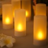 12pcs/set Rechargeable LED Flickering Flameless Candles Tealight Candles Lights with