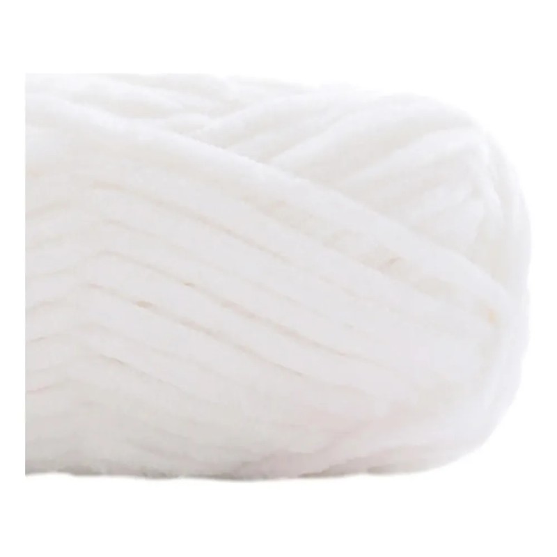 Hilo Grueso, Hilo Voluminoso Para Crochet, 80 M, Hilo Blanco