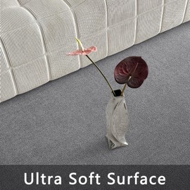 Litopyo Large Modern Area Rugs for Bedroom Livng Room, 6x9 Feet Grey Memory Foam Solid Indoor Carpets, Machine Washable Rugs Minimalist Low Pile Rug for Kids Room Nursery Home Decor, Grey