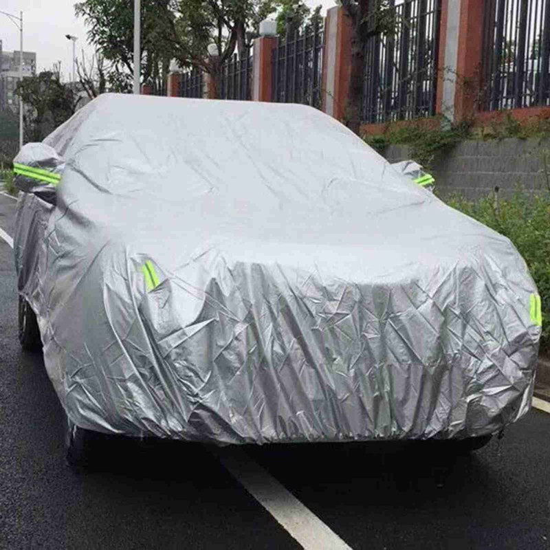 Car Cover Full Sedan Covers with Reflective Strip Sunscreen Protection