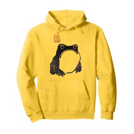 Cute Cottagecore Frog Grumpy Japanese Frog Pullover Hoodie