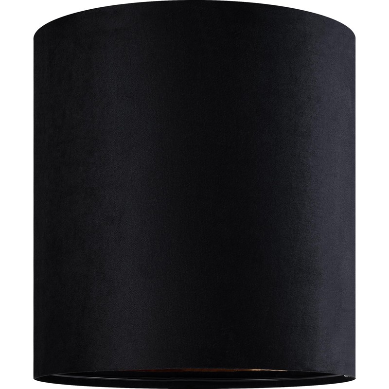 GOSO Tall Drum Velvet Black Lamp Shades Set of 2-