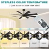 SHOWDI Ceiling Fan with Lights and Remote Control, 8 Blade