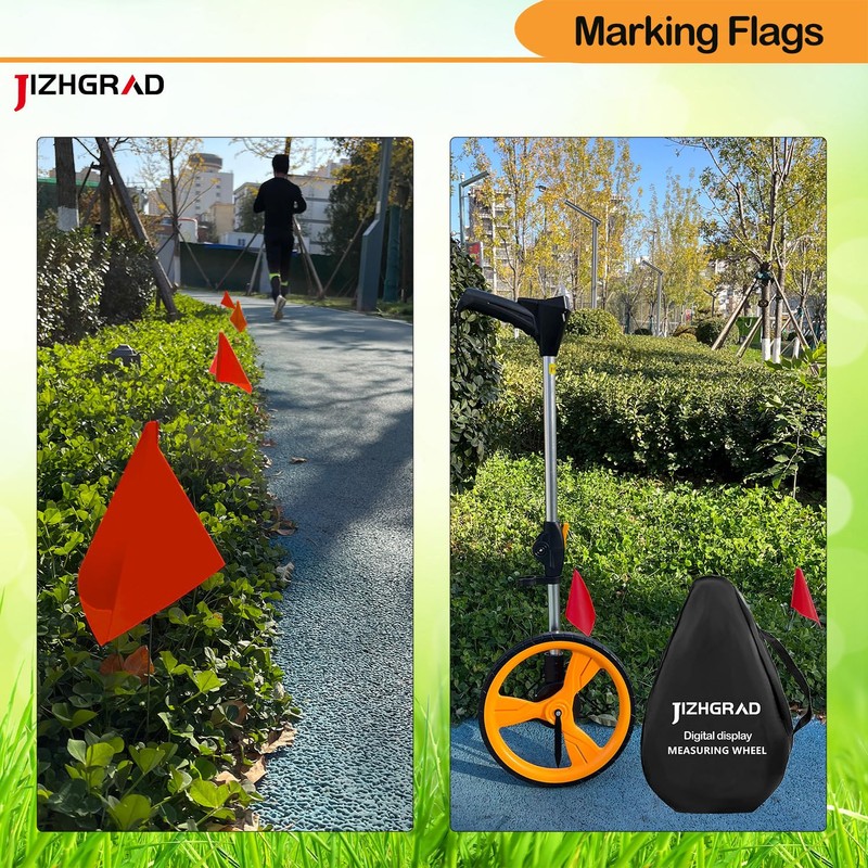 20Pack Red Marking Flags, JIZHGRAD 13x4x5 Inch Marker Flags Use