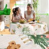 ANRO Oilcloth Tablecloth Christmas Tablecloth Washable Oilcloth Christmas Wax Tablecloth