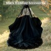 Skicuff Black Lace Veil Bridal Wedding Veils with Metal Comb