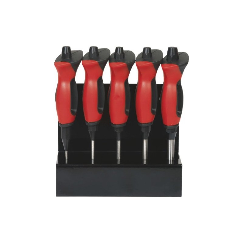 KS Tools 156.0220 Punch set with hand protection grip,5 pcs