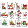Vordpe Pack of 12 Diamond Painting Christmas, 5D DIY Diamond