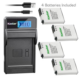 For Nikon EN-EL12 Battery or LCD Charger for Nikon Coolpix S9100 S9200 S9300 S9400 S9500  - 1 Charger + 4 Batteries