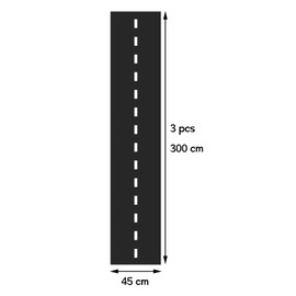 YYBD 3Pcs Racetrack Floor Running Decoration Mat Black and White Racer Road Table Cover Long Race Car Tablecloth Drag for Kids Construction Party Runway Games Sport Party(10 x 1.5 ft)