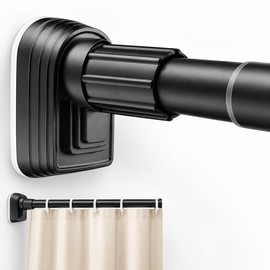 Adjustable Shower Curtain Rod for Bathrooms and Laundry Rooms – No-Drill Telescopic Metal Pole for Flexible Spaces