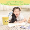IBEQUEM Table Rubbish Bin with Lid, Cute Small Bin with