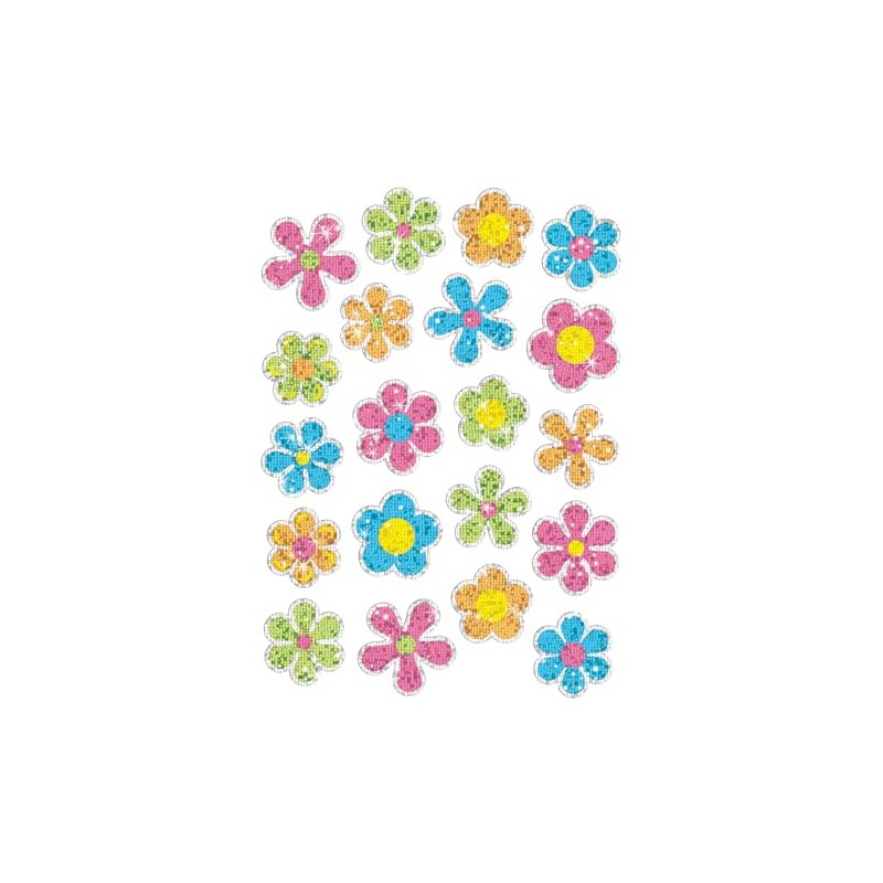 Trend Flower Power Large Sparkle Stickers, Classroom Incentives, 40 Count