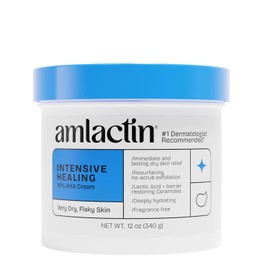 AmLactin Rapid Relief Moisturising Cream, Hydrating Cream, Body and Hand Moisturiser for Dry Skin - 12 oz Tub (Packaging May Vary)