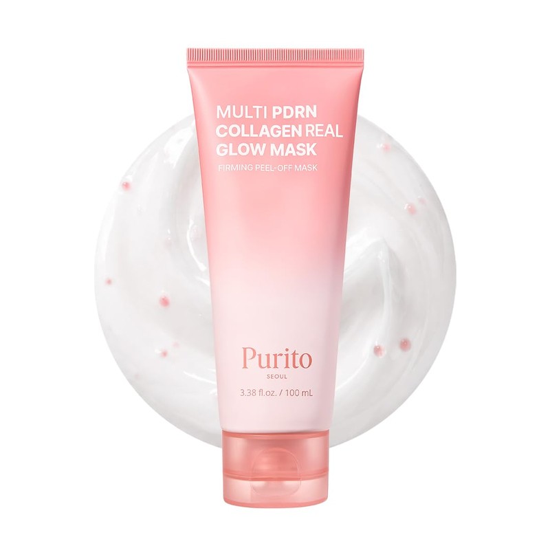Purito Multi PDRN Collagen Real Glow Mask, Mascarilla Despegable Reafirmante,