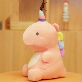 Mislaxy Plush Toy Dinosaur Kawaii Cute Cuddly Toy Doll Cushion Dinosaur Toy Gifts for Birthday Christmas 30 cm (Pink)