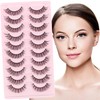 Enshore Natural Look Eyelashes Russian Strip Lashes Cat Eye Lashes