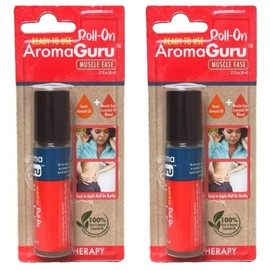 3 Aroma Guru Muscle Ease Roll on 100 Pure Essential Oil Aromatherapy Aromaguru