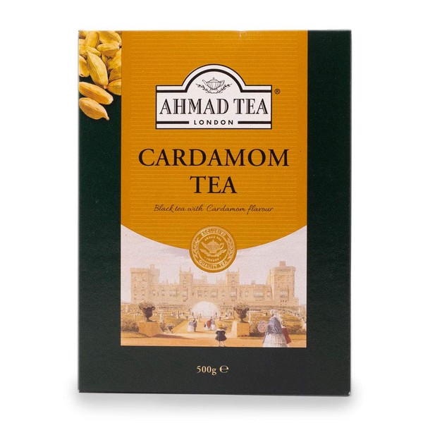 Ahmad Tea Black Tea, Cardamom Loose Leaf, 454g - Caffeinated and Sugar-Free
