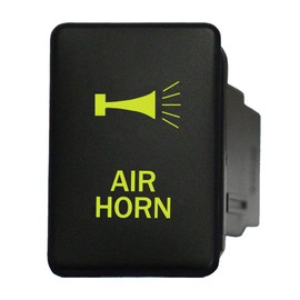 12V 3A ON-Off Push Switch 9B54NG Laser Etched AIR Horn Dual LEDs in Light Green for Toyota Hilux Landcruiser Prado RAV4 & Suzuki and More