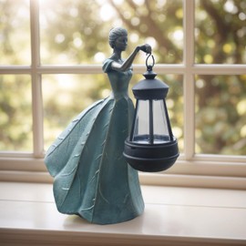 Sheaifun Fairy Garden Statue Solar Garden Decor Resin Fairy Statue with Lights Angel Fairy Decor Outdoor Fall Yard Statues Gardening Gifts for Women 9.5 * 5.5 * 11.5 Inch