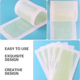 DECHOUS Tiras de Cera Depilatoria Verde 20 Piezas para Extremidades y Manos, Papel Depilatorio No Tejido, Kit de Depilación Corporal y Facial, Bandas Desechables para Piel Sensible